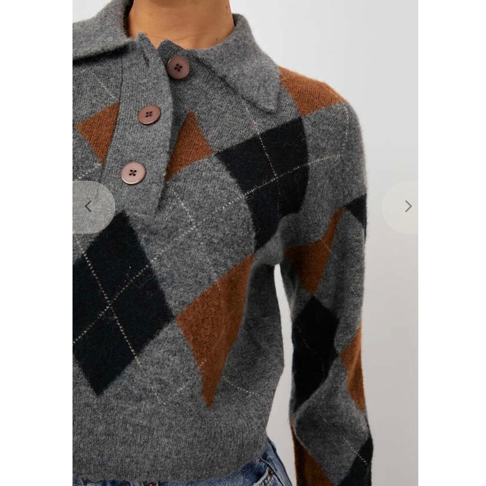 $239 Rails Shae Sweater Argyle pullover 
Size small - Picture 3 of 8